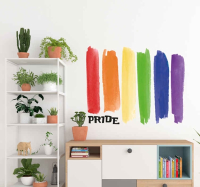 Sticker pride bande couleurs gay