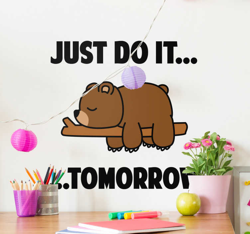 Sticker Texte Just Do It Tomorrow en oferta