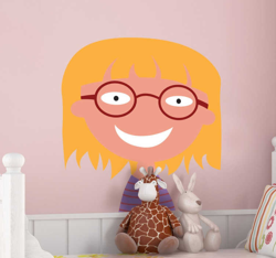 Sticker enfant fillette lunettes en oferta