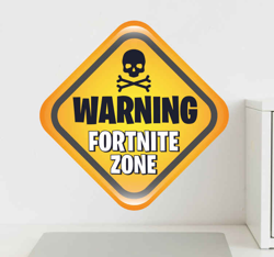 Sticker de Porte Avertissement! Zone fortnite en oferta