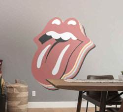 Sticker Retro Rolling stones langue vintage características