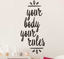 Sticker your body your rules características