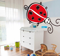 Sticker enfant coccinelle dessin precio