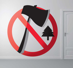 Sticker panneau protection des bois precio