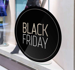 Sticker black friday vitrines características