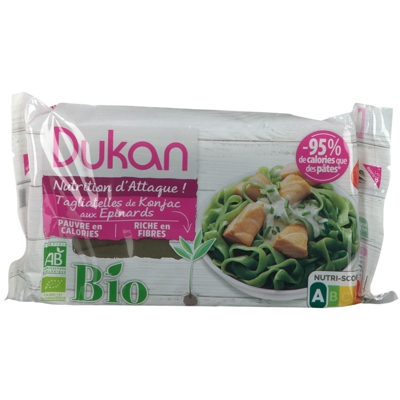 Dukan Tagliatelles de konjac aux épinards Bio