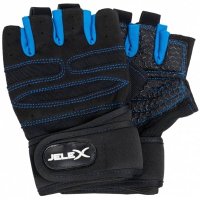 JELEX Fit gants d'entraînement rembourrés noir-bleu