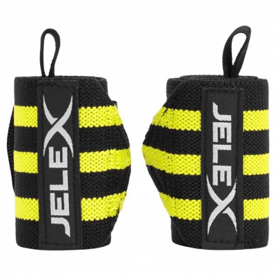 JELEX Strong Bandages de poignet fitness noir-jaune