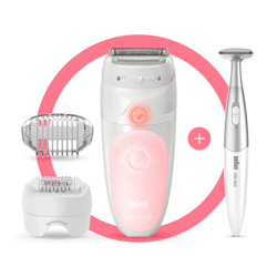 Braun Silk-épil 5 5-820 Epilator, White/Pink características