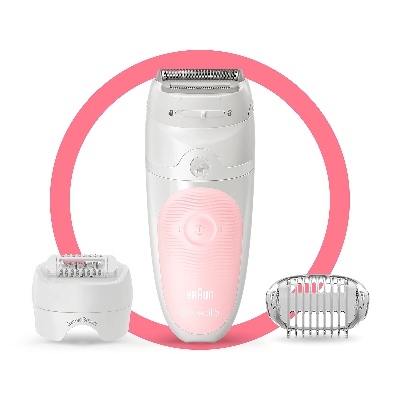 Braun Silk-épil 5 5-620 Epilator, White/Pink