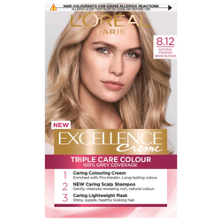 L'Oréal Paris Excellence Crème Permanent Hair Dye (Various Shades) - 8.12 Natural Frosted Beige Blonde características