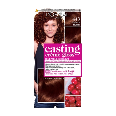 L'Oréal Paris Casting Crème Gloss Semi-Permanent Hair Dye (Various Shades) - 443 Auburn Henna Brown