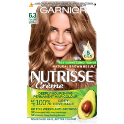 Garnier Nutrisse Permanent Hair Dye (Various Shades) - 6.3 Golden Light Brown en oferta