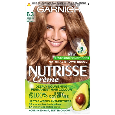 Garnier Nutrisse Permanent Hair Dye (Various Shades) - 6.3 Golden Light Brown