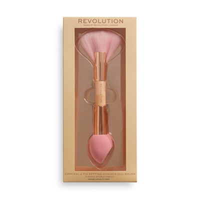 Revolution Conceal & Fix Setting Powder Duo Brush