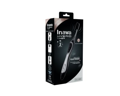 Inava Hybrid Timer Brosse À Dents Électrique Noir