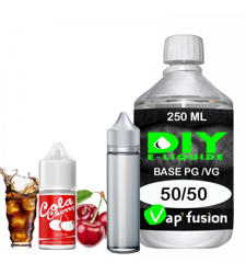 Pack e-liquide DIY Facile Cola Cherry arôme concentré - Base PG/VG 250ML + Flacon vide 50 ml en oferta