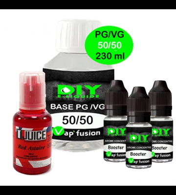 Pack DIY Red Astaire pour 230 ml de liquide Arôme + Booster