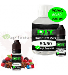 Pack base  DIY facile e liquide Red Diablo  230 ml Vap'fusion arôme + booster características