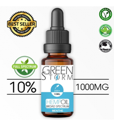 Huile de Chanvre BIO  Broad Spectrum 10% 1000 mg 10 ml Hemp Oil saveur Menthe en oferta