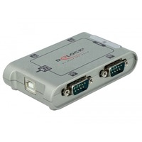 4 Port USB 2.0 Serial Hub Argent, Adaptateur