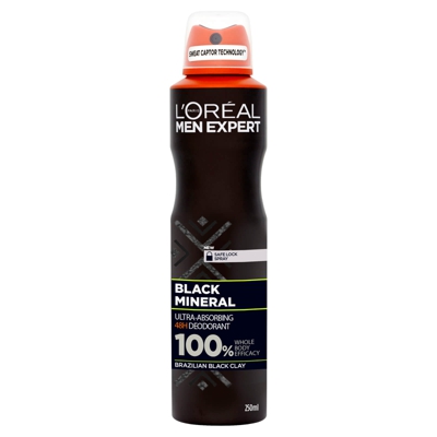 L'Oreal Paris Men Expert Black Mineral Deodorant 250ml