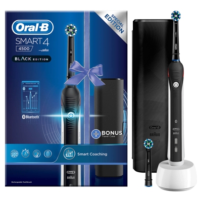 Oral-B Smart 4 4500N Black Electric Toothbrush Powered by Braun