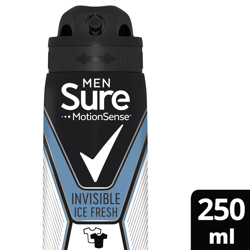 Sure Invisible Ice Fresh 48h Protection Anti-Perspirant Aerosol Deodorant 250ml Pack of 6 en oferta