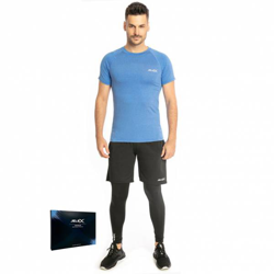 JELEX Sportinator Hommes Ensemble de fitness 3 pièces bleu-noir en oferta