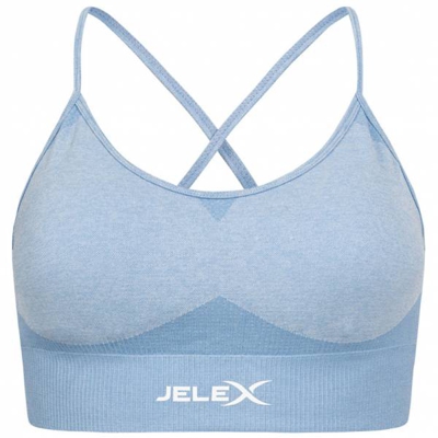 JELEX Angelina Femmes Soutien-gorge de fitness bleu