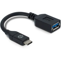 2UX19AA câble USB 0,1 m USB 3.2 Gen 1 (3.1 Gen 1) USB C USB A Noir, Adaptateur en oferta