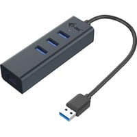 Metal USB 3.0 HUB 3 Port + Gigabit Ethernet Adapter, Hub USB características