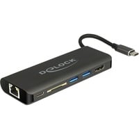 87721 hub & concentrateur USB 3.2 Gen 1 (3.1 Gen 1) Type-A Noir, Station d''accueil