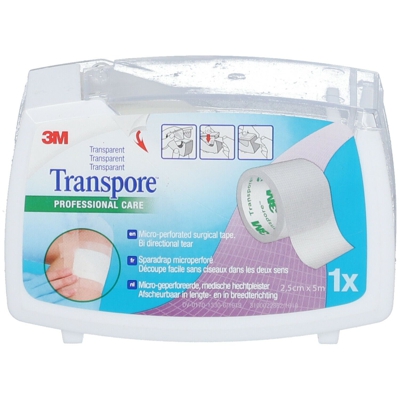 3M™ Transpore™ standard microperforé 5 m x 2,5 cm