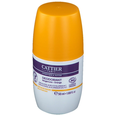 Cattier Déodorant Roll-On Fraîcheur agrume Bergamote - Orange