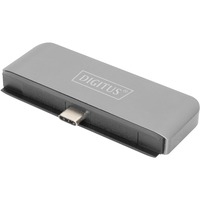 DA-70893 hub & concentrateur USB 3.2 Gen 1 (3.1 Gen 1) Type-C 5000 Mbit/s Gris, Station d''accueil