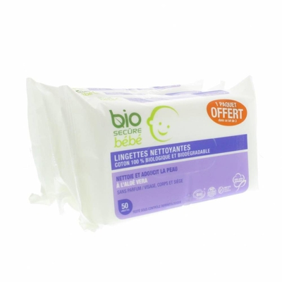 Bio Secure Bébé Lingettes Néttoyantes