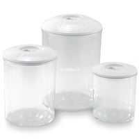 VCK 525 boîte hermétique alimentaire Rond Vase 5,25 L Transparent, Blanc 3 pièce(s), Bac precio