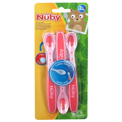 Nuby Cuillères thermosensibles Rose 3 mois + precio