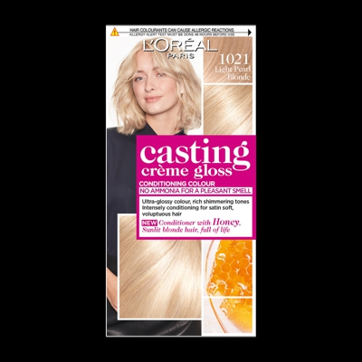 L'Oréal Paris Casting Crème Gloss Semi-Permanent Hair Dye (Various Shades) - 1021 Light Pearl Blonde