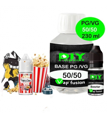 Pack base DIY facile e liquide PoppyCorn 230 ml Vap'fusion