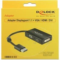 0.16m DisplayPort/VGA+HDMI+DVI 0,16 m VGA (D-Sub)+ HDMI + DVI Noir, Adaptateur características