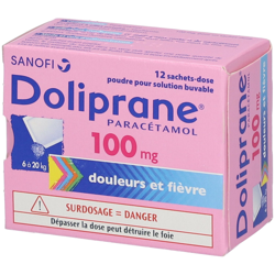 Doliprane 100 mg características