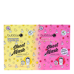 Bubble T Face Mask Duo Hibiscus, Acai, Lemongrass and Green Tea en oferta