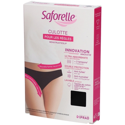 Saforelle® Culotte Ultra Absorbante Noire Taille 42