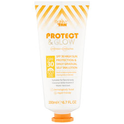 Skinny Tan Protect & Glow Lotion SPF30 200ml en oferta