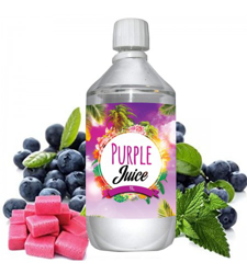 E liquide Purple Juice -  1 l - 50/50 PG/VG - 1 000 ML - Myrtille Chewing-gum fraise Menthe características