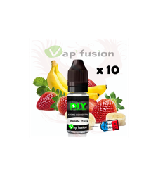 Lot de 10 Banane-fraise  - arôme concentré - 10ml - Diy - Vapfusion precio