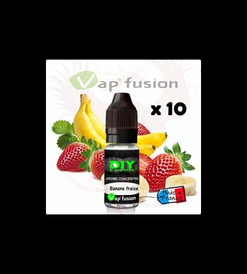 Lot de 10 Banane-fraise  - arôme concentré - 10ml - Diy - Vapfusion