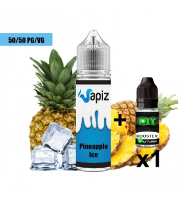 E liquide Pineapple ice - 50ml - Vapiz  + 1 booster nicotiné